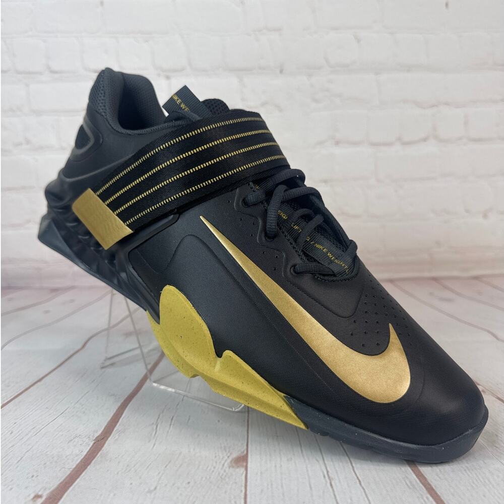Nike Savaleos 'Black Gold' Weightlifting Shoes Mens Sz 15 Training Powerlifting